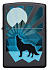 Зажигалка ZIPPO Wolf and Moon с покрытием Black Matte, латунь/сталь, чёрная, матовая, 38x13x57 мм - Фото 4