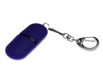 USB 2.0- флешка Goutte Soft-touch на 8 Гб каплевидной формы (Синий)