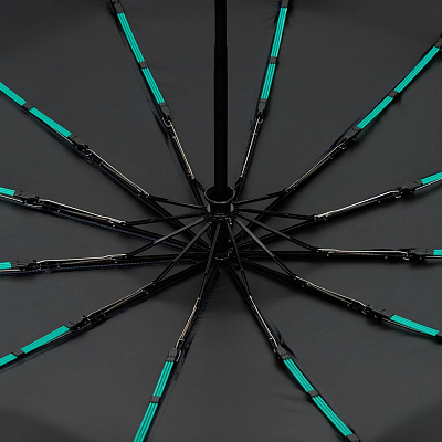 Зонт складной с УФ-защитой Ribstar, темно-синий