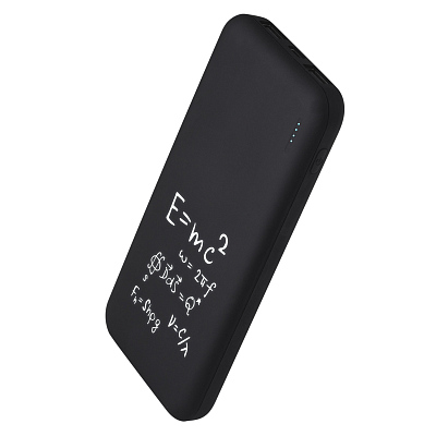 Внешний аккумулятор с подсветкой Люче (Luce) 10000 mAh, черный