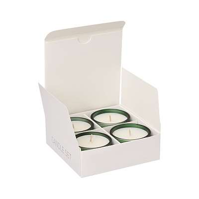 Набор ароматических свечей Sento, зеленый