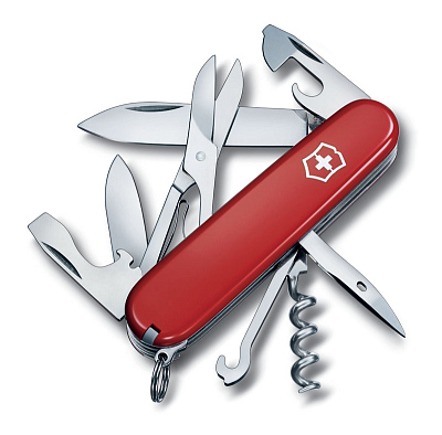 Нож перочинный VICTORINOX Climber, 91 мм, 14 функций, красный