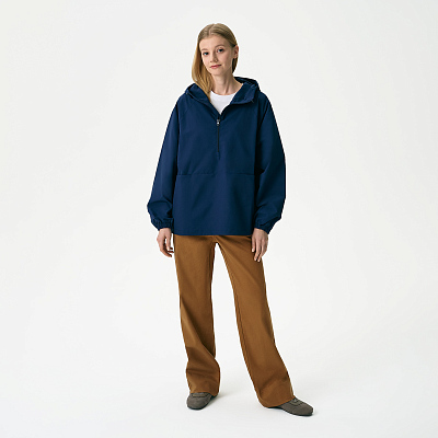 Ветровка (анорак) оверсайз унисекс Риссман (Rissman), темно-синяя