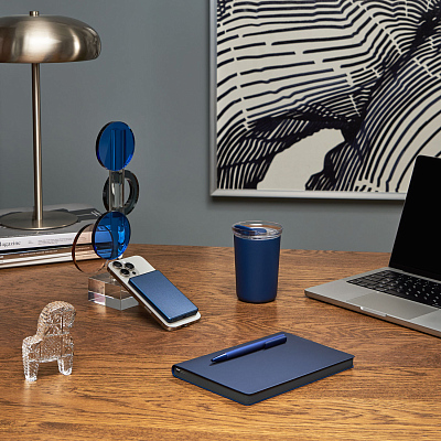 Термокружка вакуумная Страда, синяя