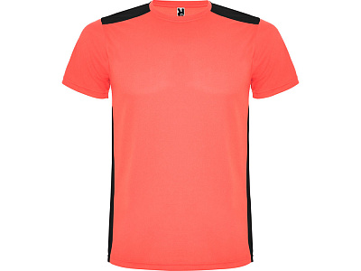 Спортивная футболка Detroit мужская (Неоновый коралловый/черный)