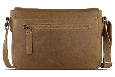 Сумка женская KLONDIKE GOLD «Amber», натуральная кожа в коньячном цвете, 27,5 х 19 х 10 см