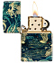 Зажигалка ZIPPO Eastern с покрытием 540 Tumbled Brass, латунь/сталь, зеленая, 38x13x57 мм - Фото 3