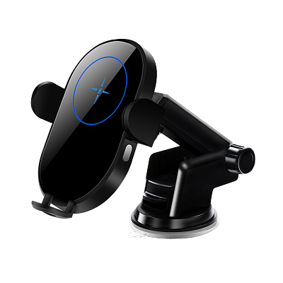 Автомобильный держатель для смартфона Нова (Nova) 15W с функцией беспроводной зарядки (Чёрный)