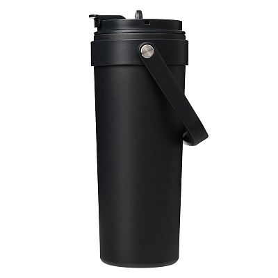 Термокружка вакуумная Solo, черная