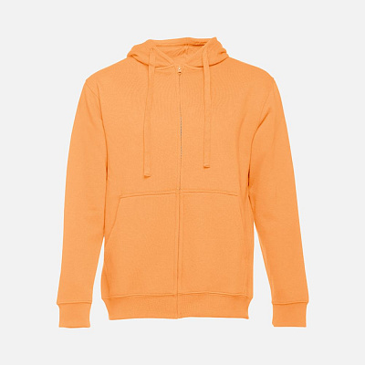 Толстовка мужская на молнии с капюшоном Amsterdam, черная (Оранжевый)