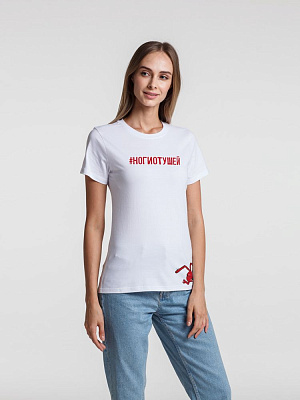 Футболка женская «Ногиотушей», белая (Белый)