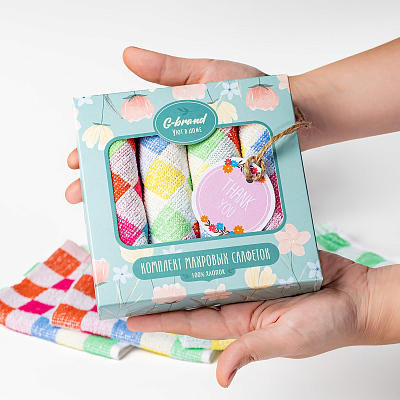 Подарочный комплект махровых салфеток "G-brand" 211s