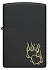 Зажигалка ZIPPO Fire Heart с покрытием Black Matte, латунь/сталь, черная, матовая, 38x13x57 мм - Фото 2