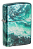 Зажигалка ZIPPO Rogue Wave с покрытием 540 Tumbled Chrome, латунь/сталь, бирюзовая, 38x13x57 мм - Фото 1