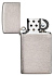 Зажигалка ZIPPO Slim® с покрытием Brushed Chrome, латунь/сталь, серебристая, матовая, 29x10x60 мм - Фото 4