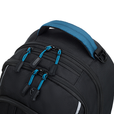 Рюкзак TORBER ROCKIT с отделением для ноутбука 15.6", чёрный/синий, нейлон, 32 х 14 х 50 см, 22л