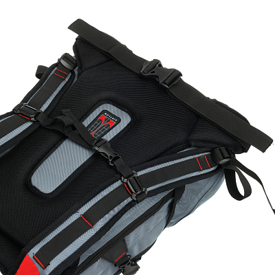 Рюкзак TORBER DRIVE с отделением для ноутбука 15", серый/красный, полиэстер 1680D, 36x17x50 см, 30 л