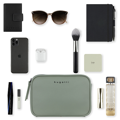 Сумка кросс-боди женская BUGATTI Almata, мятная, полиуретан, 21,5х6х15 см