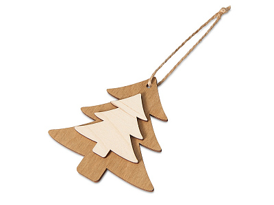 Деревянная подвеска на елку Firtree (Натуральный)
