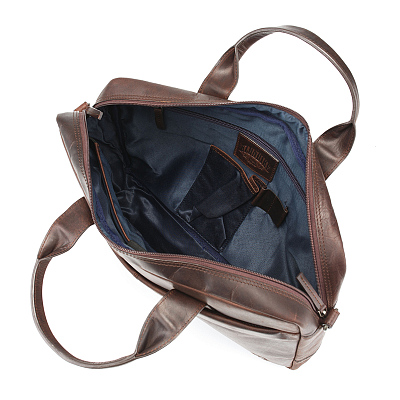 Сумка KLONDIKE DIGGER «Mavis», натуральная кожа в темно-коричневом цвете, 32 x 40 x 8 см