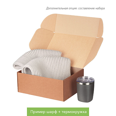 Шарф Форгес (Forges) вязаный, серый