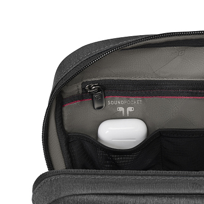 Сумка через плечо VICTORINOX Architecture Urban2 Crossbody Bag,серый, полиэстер/кожа, 9x22x28 см, 6 л