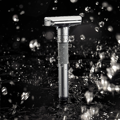 Станок Т-образный для бритья ERBE «Sensus», нержавеющая сталь, хромированное покрытие, сатинированный, серебристый цвет, в картонной коробке