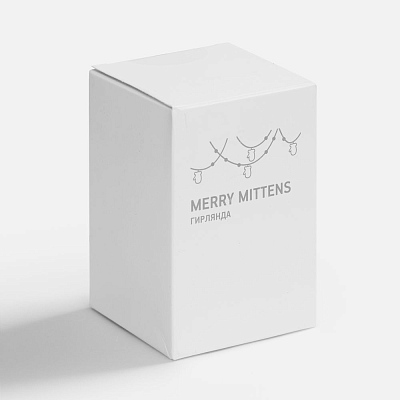Гирлянда Merry Mittens, красная
