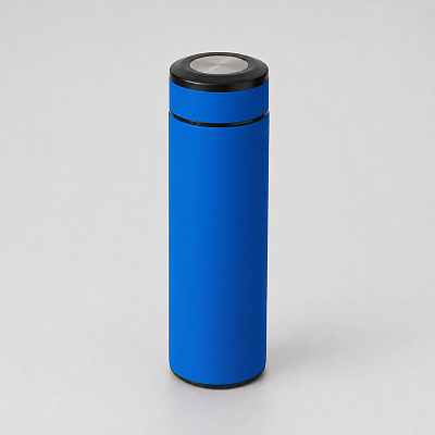 Вакуумный термос Vacuum Flask C1, soft touch, 420мл (Синий/серебристый)