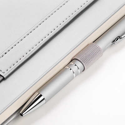 Ежедневник Alpha недатированный, серебро/серый