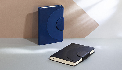 Ежедневник недатированный "Сицилия", формат А5, черный, темно-синий