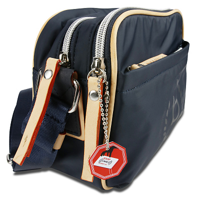 Сумка кросс-боди женская BUGATTI Lido, синяя, полиэстер, 24х9х17 см, 3,6 л