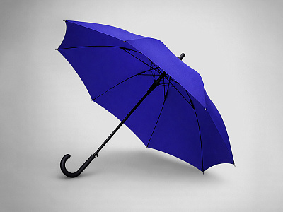 Зонт-трость полуавтомат Wetty с проявляющимся рисунком (Синий)