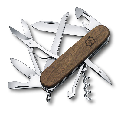 Нож перочинный VICTORINOX Huntsman, 91 мм, 13 функций, рукоять из орехового дерева