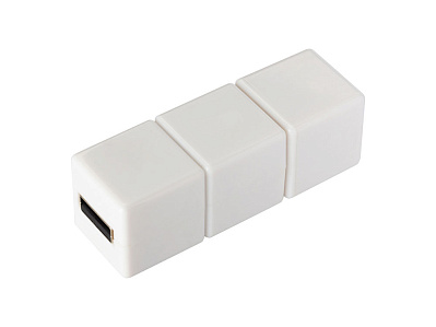 USB 2.0- флешка на 512 Мб Кубик Рубика (Белый)