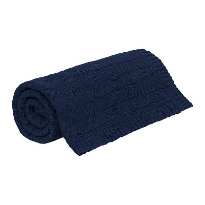 Плед Fado вязаный, синий (без подарочной коробки)