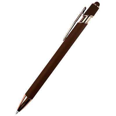 Ручка металлическая Brina софт-тач, бронза (Бронзовый)