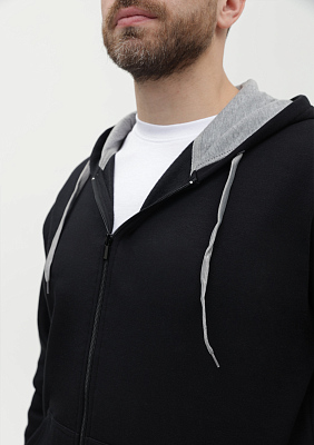 Толстовка мужская STAN с капюшоном на молнии футер с начёсом 280, 17