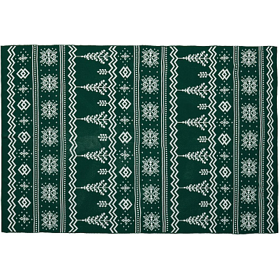 Плед Elnik, зеленый с молочно-белым