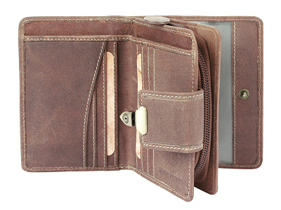 Бумажник женский KLONDIKE «Kitty», натуральная кожа в светло-коричневом цвете, 9 х 12,5 х 3 см