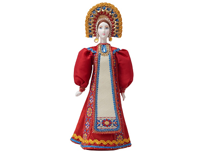 Подарочный набор: кукла фарфоровая, чай Малина с мятой