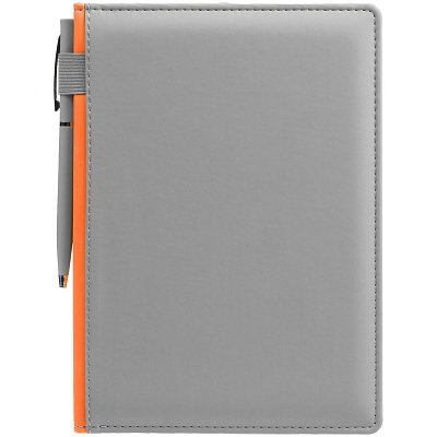 Ежедневник Spain Shall на заказ, недатированный, серый с оранжевым