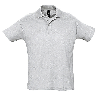 Рубашка поло мужская SUMMER II 170  (Светло-серый меланж)