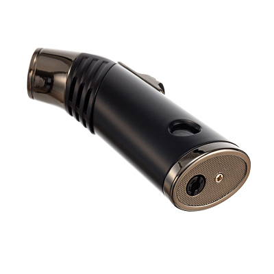 Зажигалка S.Quire газовая для трубок, турбо, тройное пламя, черная