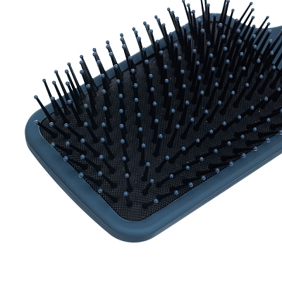 Щетка Dewal Beauty серия "Магия" массажная, квадратная, серо-синяя, 13 рядов