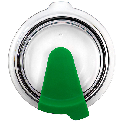 Кружка с крышкой Velvet Duo, софт-тач, тёмно-серая/зелёная