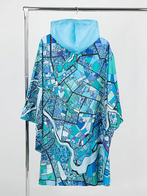 Дождевик-пончо AquaStop взрослый на заказ, разноцветный, единый размер