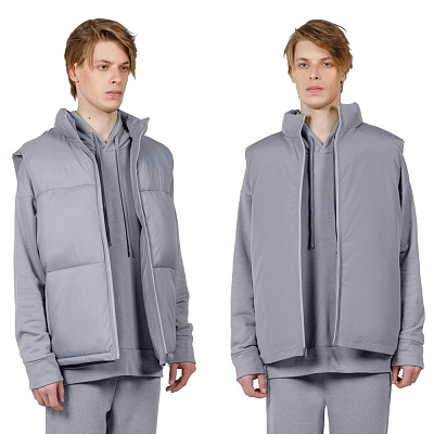 Жилет двусторонний V2, серый