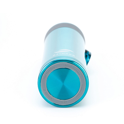 Термокружка Stinger, 0,42 л, сталь/пластик, бирюзовый глянцевый, 7,5 х 6,9 х 22,2 см