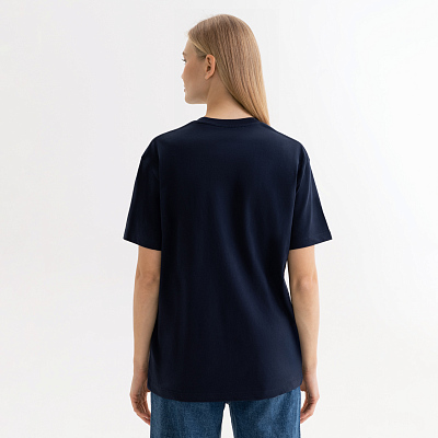 Футболка унисекс KRIS, 100% хлопок, 150 гр., темно-синяя